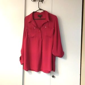 Deep pink lane Bryant 18/20 roll up sleeve blouse